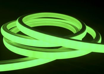 Светодиодный НЕОН гибкий 220В 5Вт 50м/бухта 120LED/1м 8x16мм зеленый