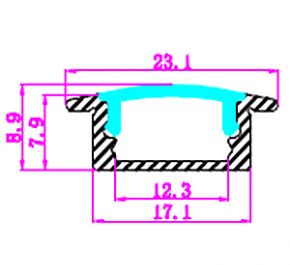 Алюминиевый профиль 01 Р (L=2000м) 106353